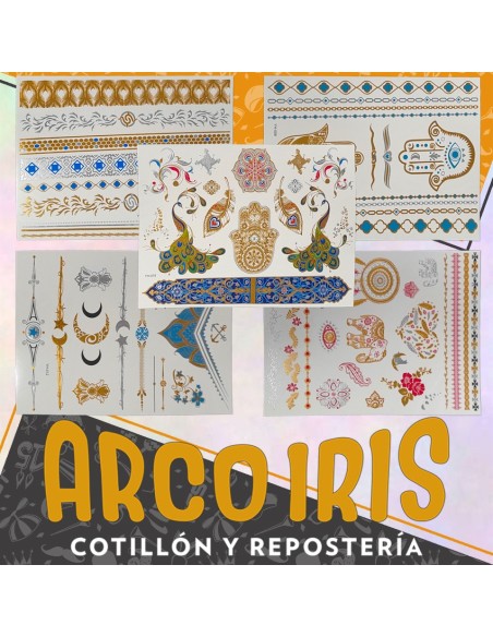 Tatuajes Hamsa X 6 Planchas-tattoo -party Store-halloween-