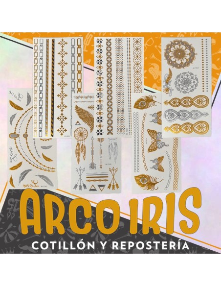 Tatuajes Chic X 6 Planchas-tattoo -party Store-halloween-