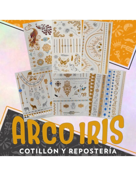 Tatuajes Mantra X 6 Planchas -tattoo -party Store-halloween-