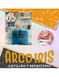 Gliter Comestible Azul X 4 Unidades -pastelar- Pascua