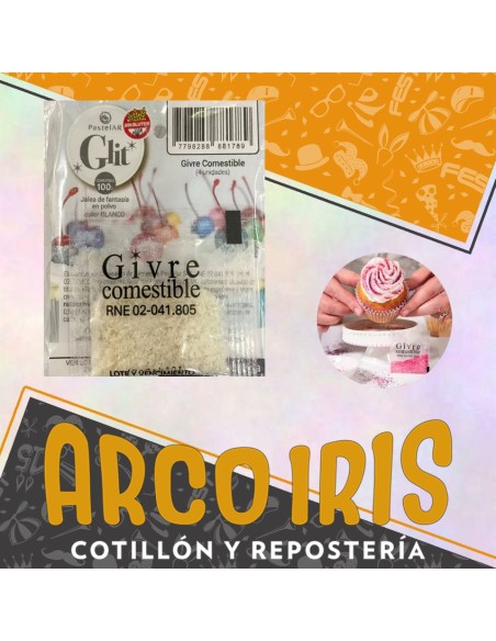 Gliter Comestible Blanco X 4 Unidades -pastelar- Pascua