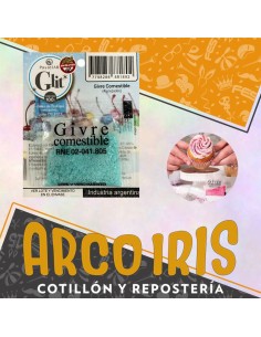 Gliter Comestible Celeste X 4 Unidades -pastelar- Pascua