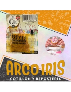 Gliter Comestible Dorado X 4 Unidades -pastelar- Pascua