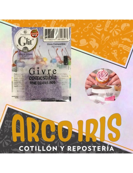 Gliter Comestible Lila X 4 Unidades -pastelar- Pascua