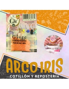 Gliter Comestible Naranja X 4 Unidades -pastelar- Pascua