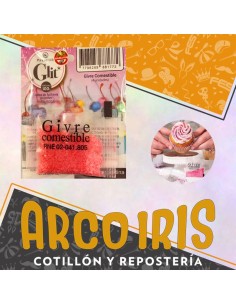 Gliter Comestible Rojo X 4 Unidades -pastelar- Pascua