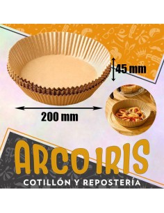 Protector Papel Air Fryer 20cm X 50 Redondo De X 4.5cm De Alto -liners-freidora De Aire