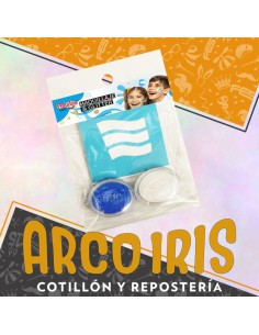 Maquillaje Set Argetina 2 Acuarelas + Stencil Bandera Autoadeshivo Blanco-celeste Artistico Halloween Mundial Pintafan