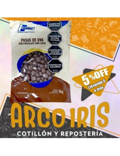 Pasas De Uvas Con Chocolate X Kg +6-5% (caja) Con Cobertura De Chocolate Con Leche - Argenfrut