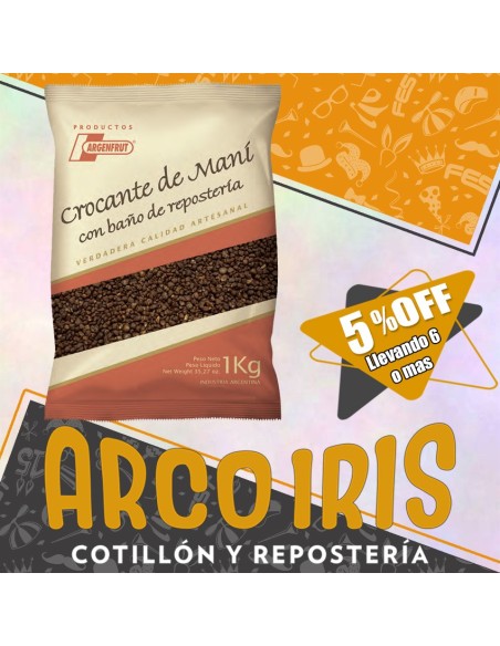 Corcante De Mani Con Bano De Reposteria X Kg +6-5% (caja) Argenfrut