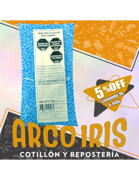 Micro Cereal Con Cobertura Chocolate Celeste X 200g +10-5% (caja) Argenfrut