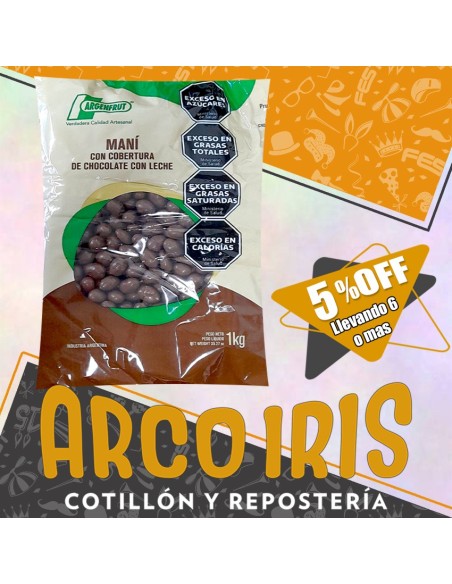 Mani Con Chocolate X Kg +6-5% (caja) Con Cobertura De Chocolate Con Leche - Argenfrut