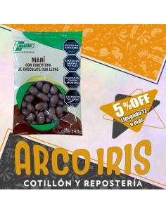 Mani Con Chocolate X 120g +12-5% (caja) Con Cobertura De Chocolate Con Leche - Argenfrut