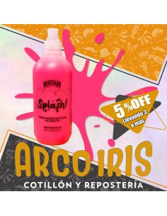 Splash Fucsia Fluo X 500 Cc +3- 5% Cat2 Upd Carnaval Promo Por Cantidad Liquido Pintura Ecologica Radha
