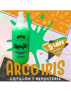 Splash Verde Fluo X 500 Cc +3- 5% Cat2 Upd Carnaval Promo Por Cantidad Liquido Pintura Ecologica Radha