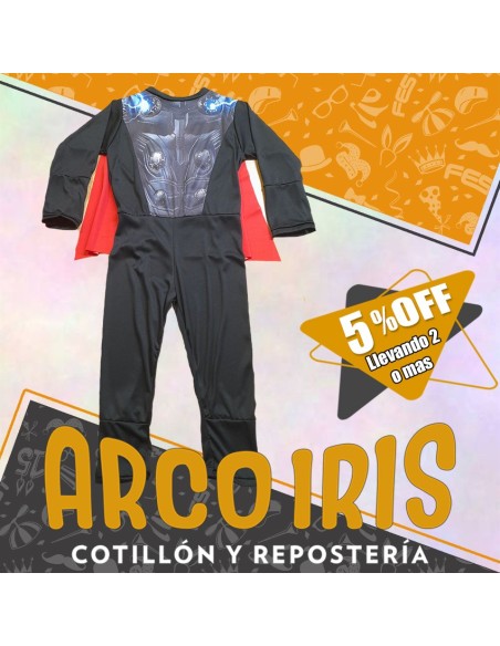 Disfraz Enterito Dios Del Trueno +2-5% Talle 6 - Promo Por Cantidad Thor Halloween