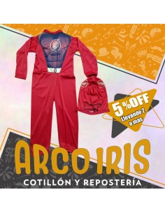 Disfraz Enterito Rojo +2-5% Talle 8 - Promo Por Cantidad Flash Halloween