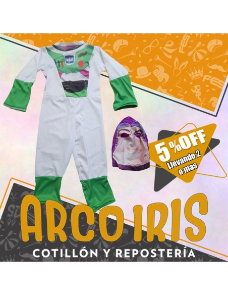 Disfraz Enterito Espacial +2-5% Talle 2 - Promo Por Cantidad Buzz Lightyear Halloween