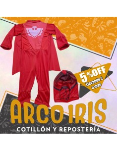 Disfraz Enterito Heroe Rojo +2-5% Talle 2 - Promo Por Cantidad Pl Mask Rojo Halloween