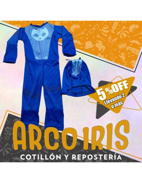 Disfraz Enterito Heroe Azul +2-5% Talle 2 - Promo Por Cantidad Pl Mask Azul Halloween