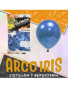 Globo Cromo Reflex 5 X 25u. Azul - Globox