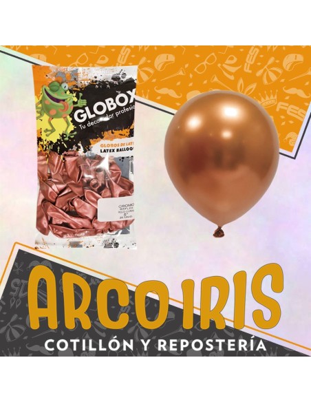 Globo Cromo Reflex 5 X 25u. Rojo Coral - Globox