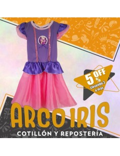 Disfraz Vestido Lila - Talle 2 Princesa Rapunzel - Halloween