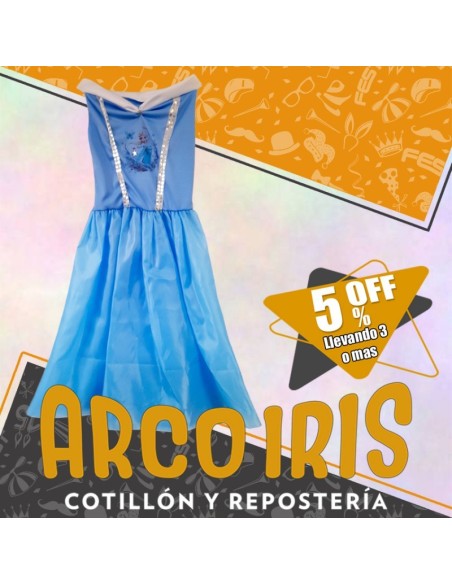 Disfraz Vestido Elsa - Talle 1 Frozen -halloween