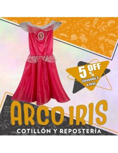 Disfraz Vestido Rosa  - Talle 10 Princesa Aurora - Halloween