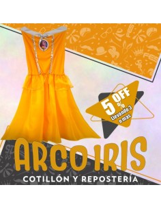 Disfraz Vestido Amarillo - Talle 10 Princesa Bella  Halloween