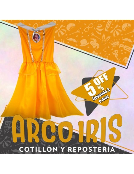 Disfraz Vestido Amarillo - Talle 10 Princesa Bella  Halloween