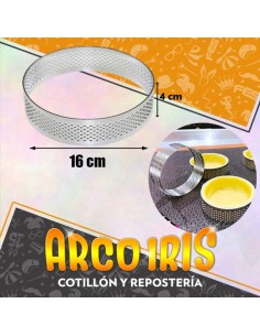 Aro Perforado Repostero 16 Cm - Alto 4 Cm Cooper