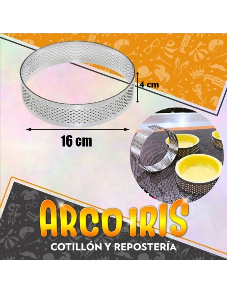 Aro Perforado Repostero 16 Cm - Alto 4 Cm Cooper