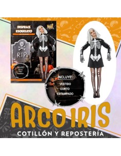 Disfraz Adulto Mujer Esqueleto - Talle S Halloween Party Store