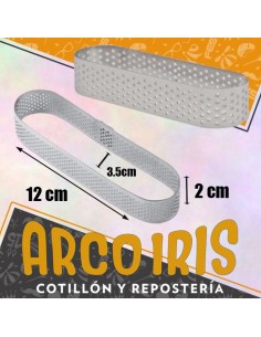 Aro Ovalado Perforado 12 X 3.5 Cm - 2 Cm Dona Clara