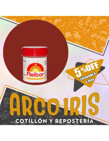 Colorante En Pasta Marron O Fleibor Xu - 15 Gr +3-5% Sin Tacc Promo Por Cantidad Pascua Certificado Vegano