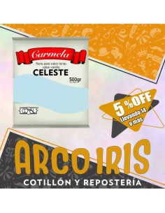Coral Pasta Color Pastel X 500 Gr - Celeste +14-5% Promo Por Cantidad Carmela