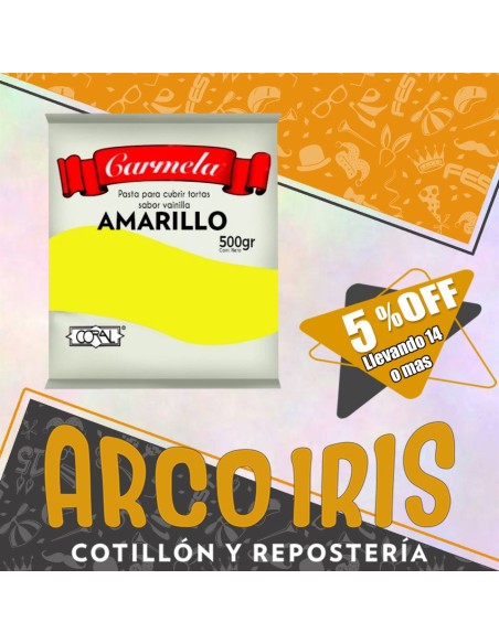 Coral Pasta Color X 500 Gr - Amarilla +14-5% Promo Por Cantidad Carmela