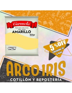 Coral Pasta Color Pastel X 500 Gr - Amarilla +14-5% Promo Por Cantidad Carmela