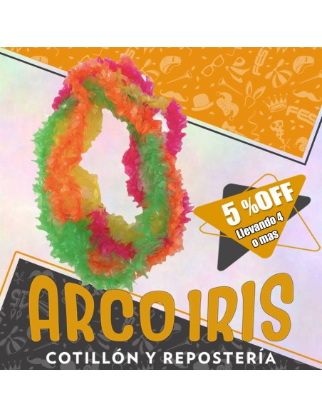 Collar Fruncido Fluo X 25 +4-5% Promo Por Cantidad Primavera Carioca Imagen Hawaiano Elastisado