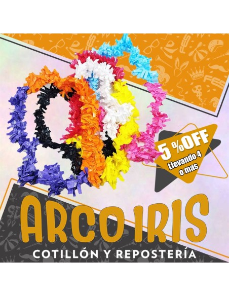 Collar Fruncido Bicolor X 25 +4-5% Cat2 Promo Por Cantidad Primavera Carioca Imagen Otros Hawaiano Elastisado