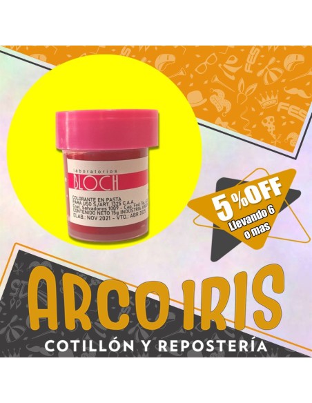 Colorante En Pasta Amarillo Bloch Xu +6-5% Sin Tacc Pascua Promo Por Cantidad