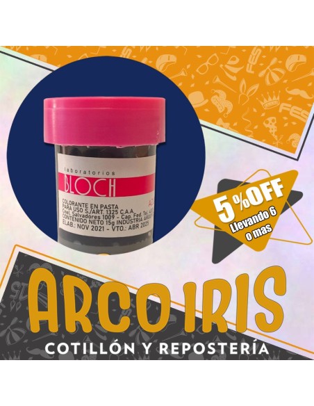 Colorante En Pasta Azul Marino Bloch Xu +6-5% Sin Tacc Promo Por Cantidad Pascua