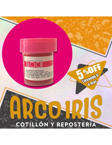 Colorante En Pasta Fucsia Bloch Xu +6-5% Sin Tacc Promo Por Cantidad Pascua