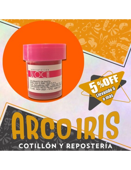 Colorante En Pasta Naranja Bloch Xu +6-5% Sin Tacc Promo Por Cantidad Pascua