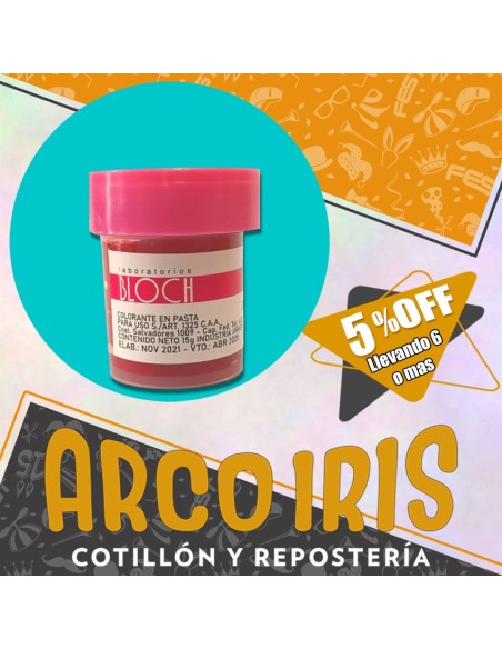 Colorante En Pasta Turquesa Bloch Xu +6-5% Sin Tacc Promo Por Cantidad Pascua