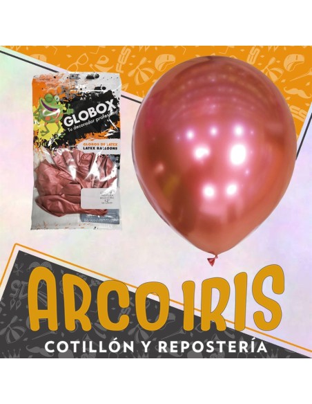 Globo Cromo Reflex 12 X 10 Rojo Coral - Globox