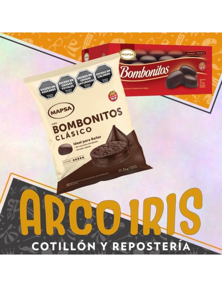 Chocolate Bombonitos Mapsa X 3 Kg Semiamargo - Sin Tacc Caja Bano