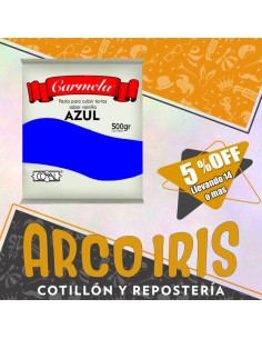 Coral Pasta Color X 500 Gr - Azul +14 -5% Promo Por Cantidad Carmela