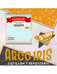 Coral Pasta Color X 500 Gr - Celeste +14-5% Promo Por Cantidad Carmela